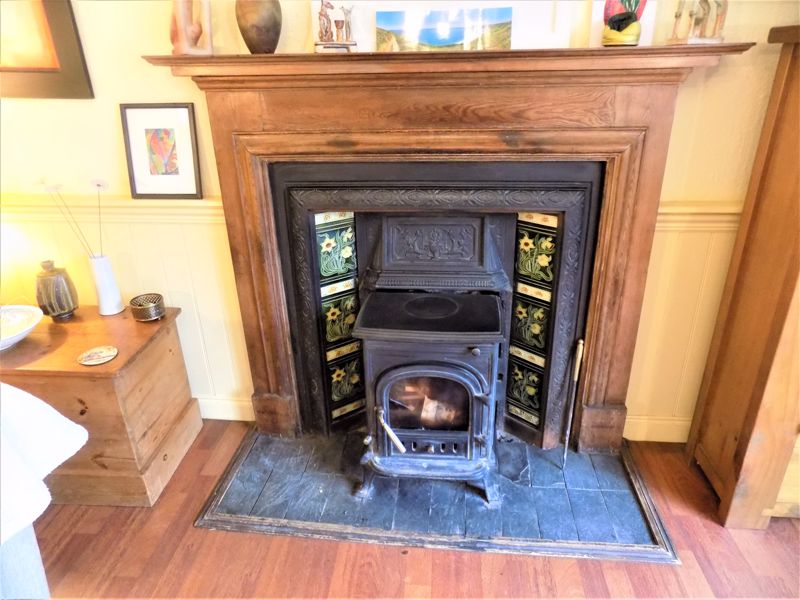Lounge Fireplace with Log Burner